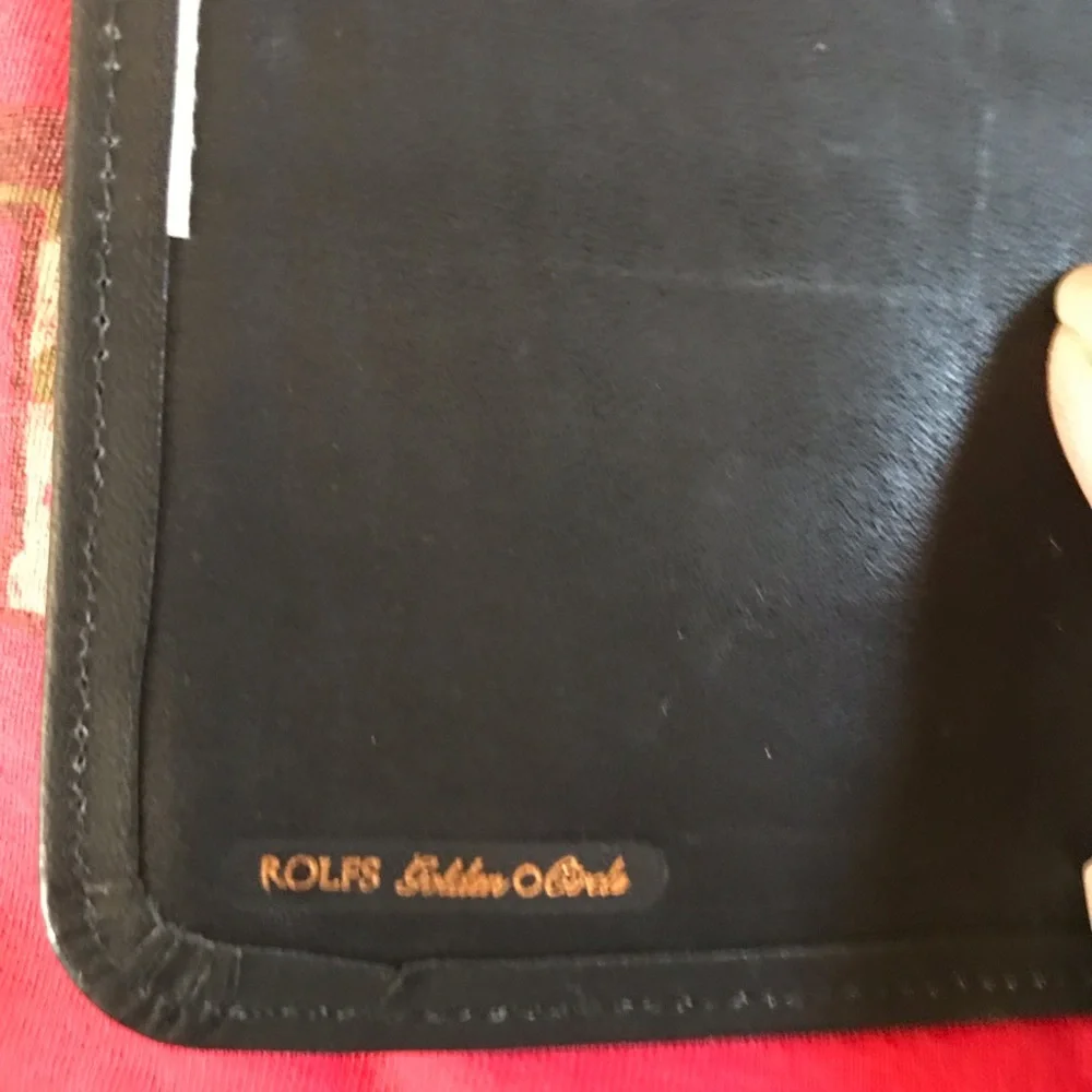 NWOT! Men’s Rolfs Brand Black Leather Wallet/Cardholder